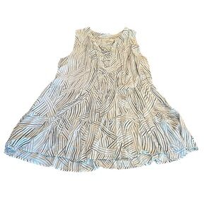 Floreat Anthropologie Sleeveless Lace Up Tiered Ruffle Blouse Top Size 4 NWT
